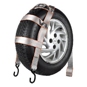 VULCAN Basket Style Wheel Dolly Tire Harness with S-Hooks - 78 Inch - Silver Series - 1,665 Pound Safe Working Load