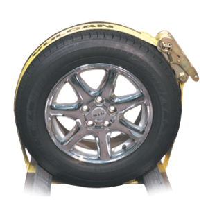 VULCAN Wheel Dolly Wrap with Ratchet - 3 Inch x 156 Inch - Classic Yellow - 5,000 Pound Safe Working Load