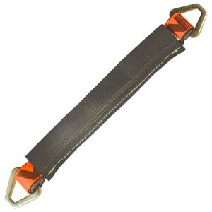VULCAN Car Tie Down Axle Strap with Wear Pad - 3-Ply Stiff - 2 Inch x 22 Inch -  PROSeries - 3,300 Pound Safe Working Load