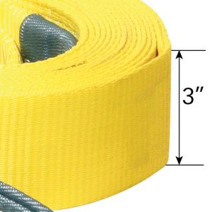 YSY 3 Ton Heavy Duty Tow Strap with Safety Hooks 10FT | 6,600 LB Capacity |  Polyester Towing Rope for Towing Vehicles in Roadside E