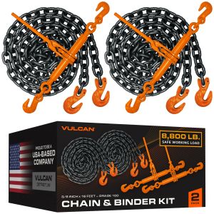 VULCAN Chain and Binder Kit - Grade 100 - 3/8 Inch x 16 Foot