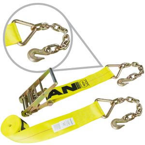 4" Ratchet Straps with Chain Anchors