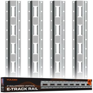 VULCAN E-Track - Vertical Galvanized Section - 4 Foot - 4 Pack