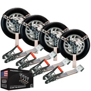 Fully Adjustable Wheel Straps With 4 Steel Hooks