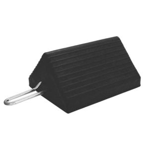 Rubber Wheel Chock with Steel Handle