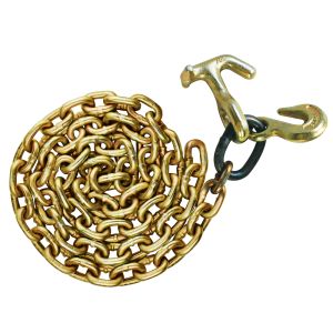 VULCAN Auto Hauling Chain - Grab and Twisted T/J Combo Hook - Grade 70 - 5/16 Inch x 84 Inch - 4,700 Pound Safe Working Load