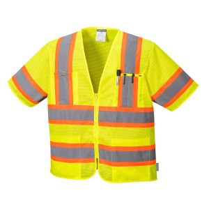 Class 3 Augusta Sleeved High Visibility Vest - Yellow - L