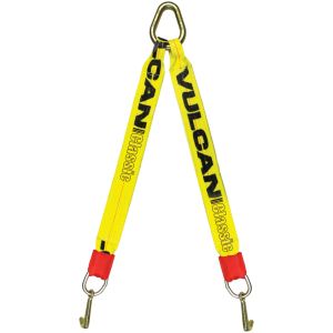 VULCAN Web Bridle with Forged 4 Inch J Hooks - 40 Inch - Classic Yellow - 4,700 Pound Safe Working Load