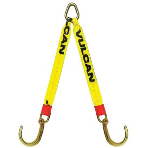  V Bridle Tow Strap 3''x 24'' Two Legs with RT Compact J Hook,  5400 LBS, D Ring One End, Recovery Bridle with 2 Leg Straps, J Hook Straps,  RT & Datsun