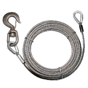 TiCoast Steel Winch Cable, 3/8 x 13ft, Wire Rope with Hook, 11023lb Breaking Strength, Towing Cable Heavy Duty, for Tow Truck, Rollback, Crane, Wreck