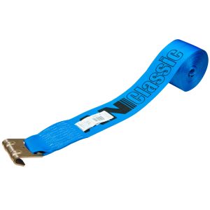 VULCAN Winch Strap with Flat Hook - 4 Inch x 30 Foot - Classic Blue - 5,000 Pound Safe Working Load