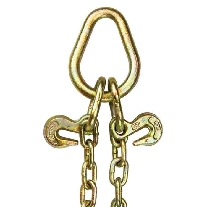 VULCAN Tow Chain Bridle - 8 and 4 Inch J Hooks and T Hooks - Grade