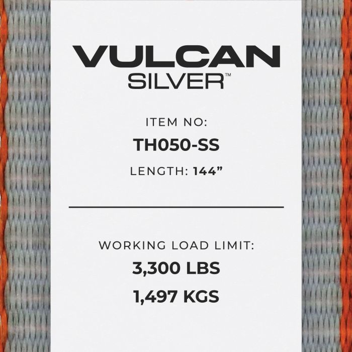  VULCAN Car Tie Down with Twisted Snap Hooks - 2 Inch x 96 Inch  - 2 Pack - Silver Series - 3,300 Pound Safe Working Load : Tools & Home  Improvement