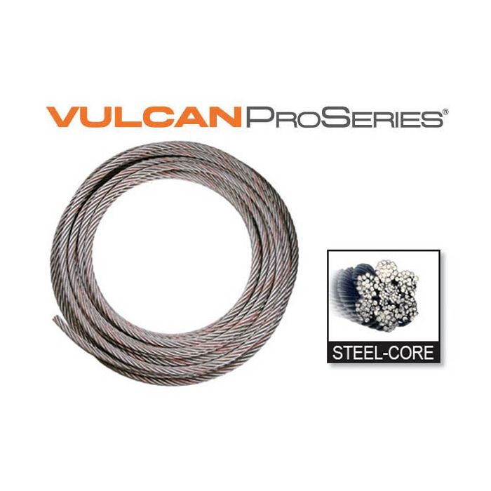 Vulcan ProSeries Steel-Core Plain End Winch Cable - 716 x 150
