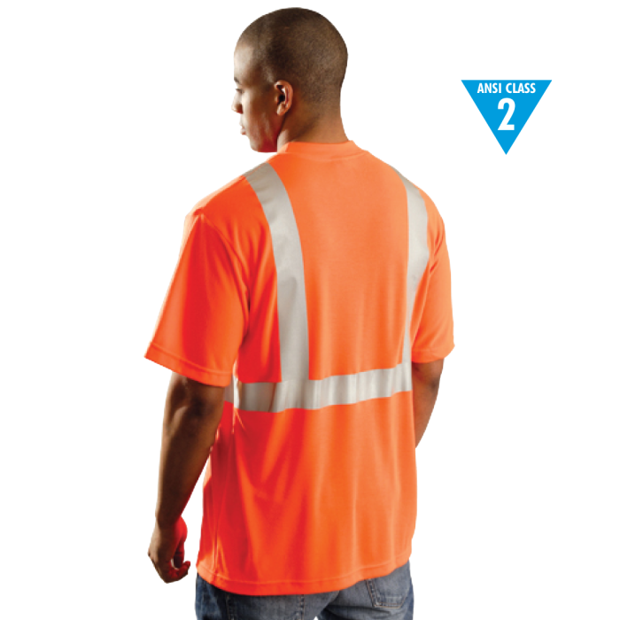 Orange ANSI | Shirt Truck Wicking 2 Class T Safety n