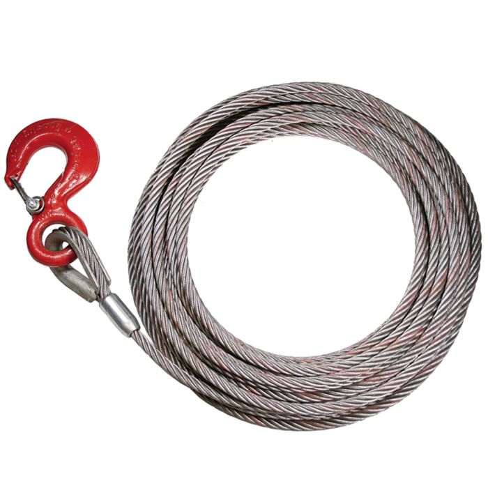 Vulcan ProSeries Steel-Core Fixed Hook Winch Cable - 12 x 100