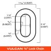 VULCAN Security Chain and Lock Kit - Premium Case-Hardened - 3/8 Inch x 3  Foot, hand tool