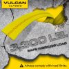 VULCAN Car Tie Down - Flat Hooks - Lasso Style - 2 Inch x 96 Inch - 2 Pack  - Classic Yellow - 3,300 Pound Safe Working Load