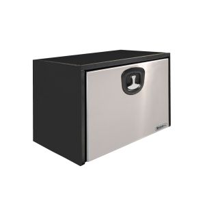 BUYERS Steel Underbody Toolboxes - Stainless Steel Door - Black