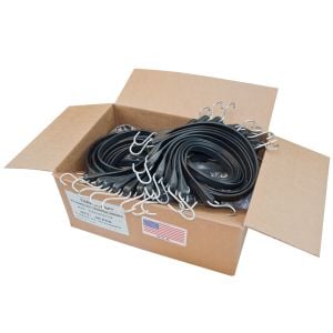 50 Pack -  USA Made Tarp Straps With Crimped Hooks