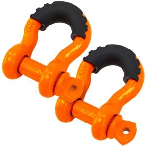 VULCAN Anchor Shackle with Screw Pin - 3/4 Inch - Grade 43 - Rubber Cover - 2 Pack - 9,500 Pound Safe Working Load