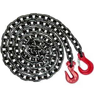 VULCAN Grade 80 Safety Chain Tie Downs With Grab Hooks And Sling Hooks - Up To 18,100 lbs. Safe Working Load