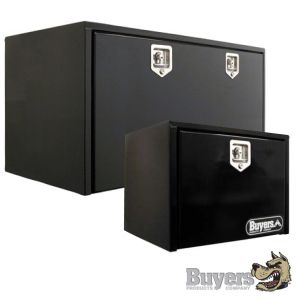 BUYERS Steel Underbody Toolboxes - Black with Single Door