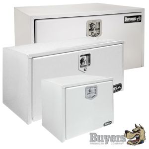 BUYERS Steel Underbody Toolboxes - White 