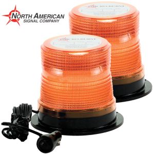 North American Signal Class 1 Quad Flash 5.5'' Microburst Amber Beacons