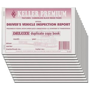 Carbonless Driver's Vehicle Inspection Report (Pack of 12)