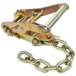 VULCAN Ratchet Buckle - 2 Inch Wide Handle with Chain Tail - 4 Pack - 3,300 Pound Safe Working Load