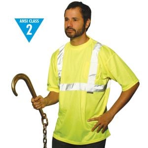 Class 2 Lime Reflective Short Sleeve Safety T-Shirt