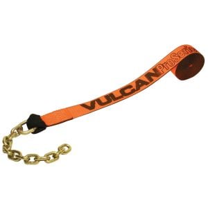 Scratch And Dent VULCAN Winch Strap with Chain Tail - 2 Inch - PROSeries - 3,300 Pound Safe Working Load