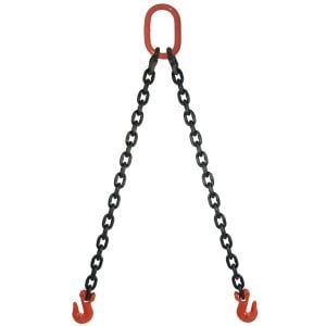 9/32" G80 Double Leg Mechanical Lifting Slings with Grab Hooks