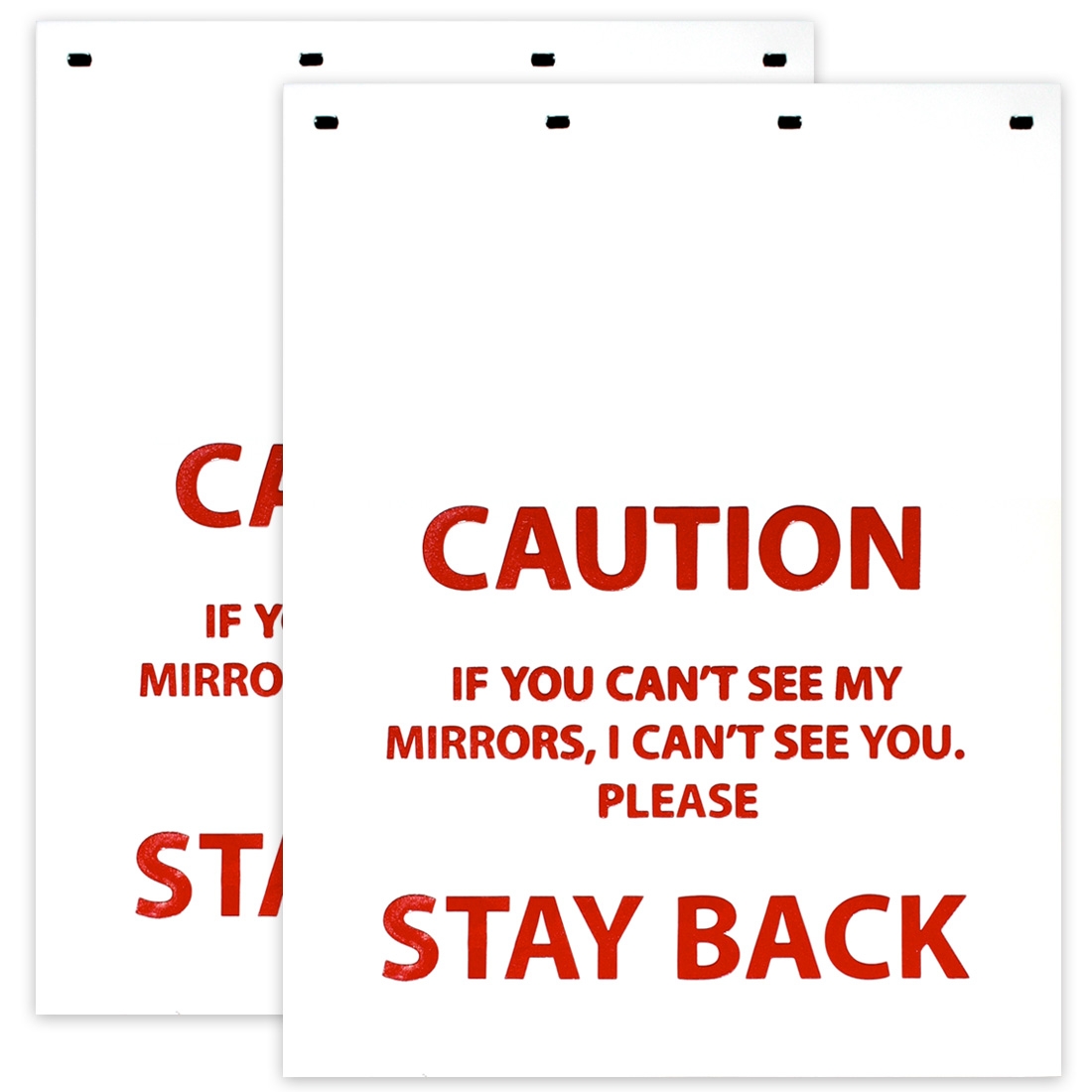 Caution Please Stay Back Mud Flaps Set Of 2