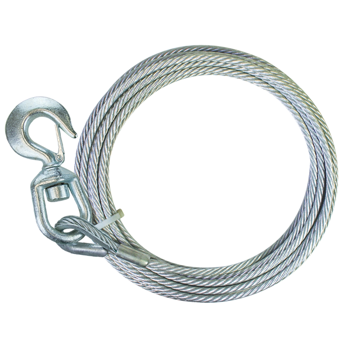 5/8 x 100 ft Wire Rope Winch Line Extension - 41200 lbs Breaking Strength