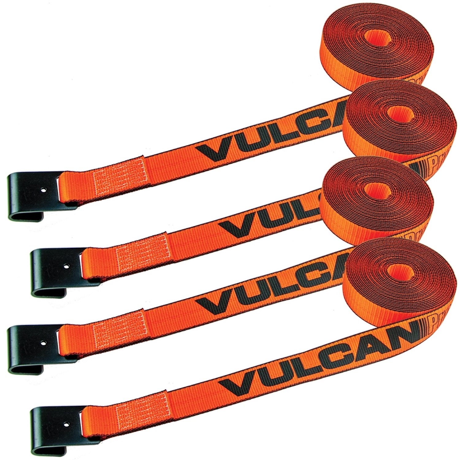 VULCAN Winch Strap with Flat Hook - 2 Inch - Classic Yellow