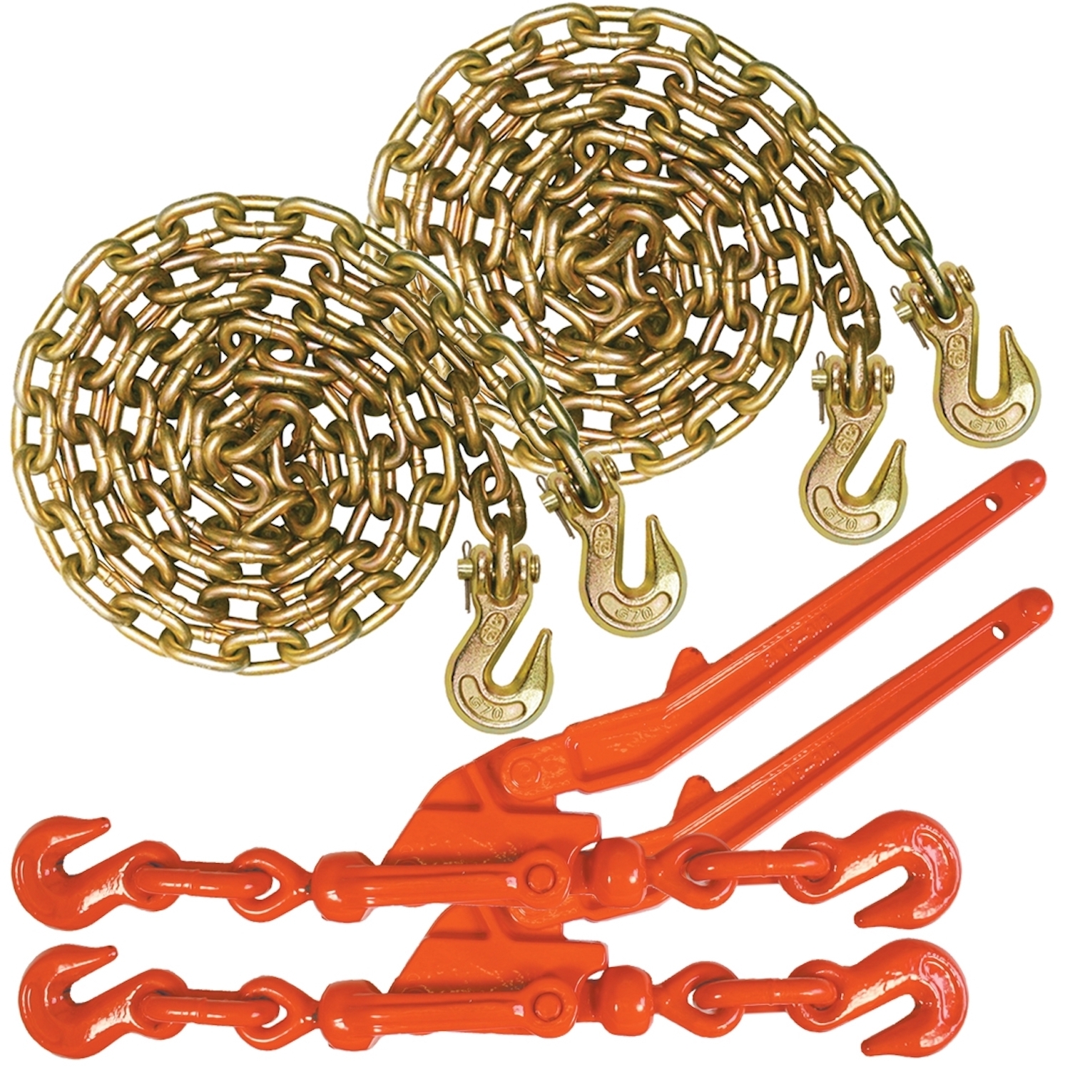Vulcan Chain and Load Binder Kit - Grade 70 - 5/16 inch x 20 Foot - 4,700 Pound Safe Working Load BTK332